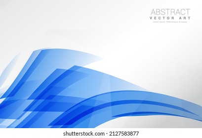 white template with blue geometric shapes