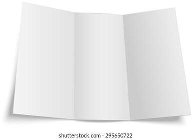 White template booklet inside. Isolated illustration in vector format
