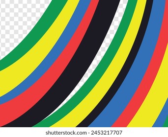 White template with colored stripes.
