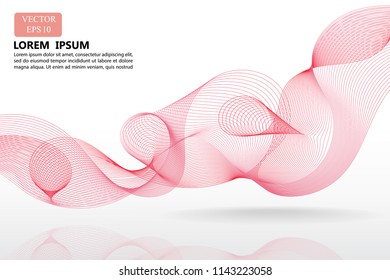 white template pink smooth line vector background