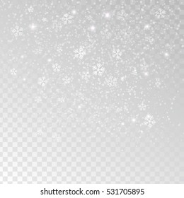 White Tender Snowflakes Snow Falling Over Stock Vector (Royalty Free ...