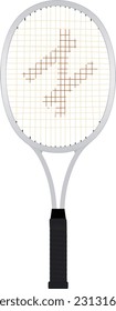 White tennis racket. vector illustration 