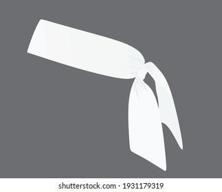 White tennis scarf. vector illustratiion svg