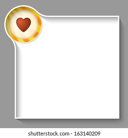 white text box for any text with heart
