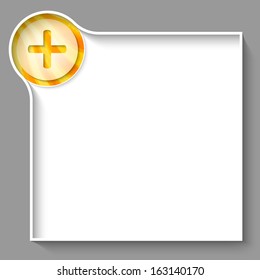white text box for any text with plus sign