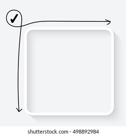 A white text box and check box