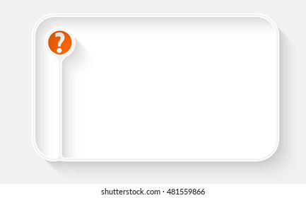 White text box for fill your text and quotation mark