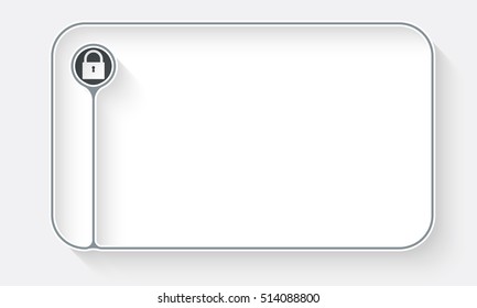 White text box for fill your text and padlock