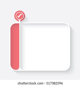 Cuadro de texto en blanco para el texto y la casilla de verificación