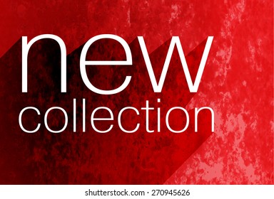 white text collection  vector and red background