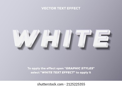 White Text Effect With 3d Style