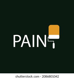 White text logo with a silhouette of a paint roller