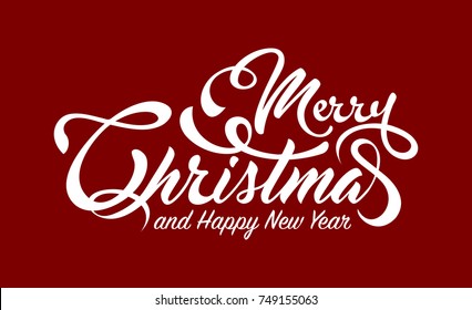 White text Marry Christmas and Happy New Year