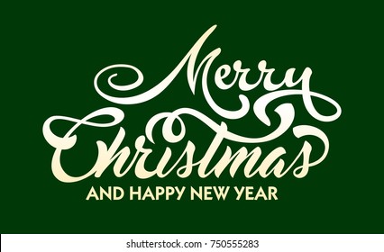 White text Marry Christmas and Happy New Year