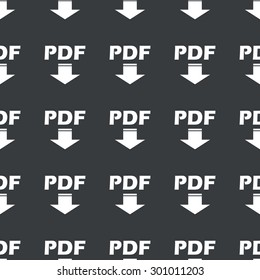 White text PDF and down arrow repeated on black background