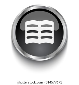 White Text symbol on black web button