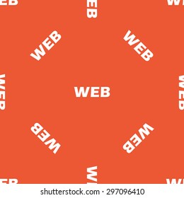 White text WEB, repeated on orange background
