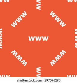 White text WWW, repeated on orange background