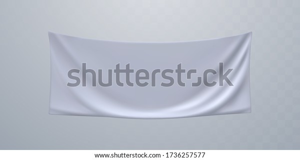 Download White Textile Advertising Banner Mockup Vector Stock Vector Royalty Free 1736257577