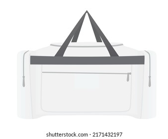 Weiße Textiltasche. Vektorgrafik