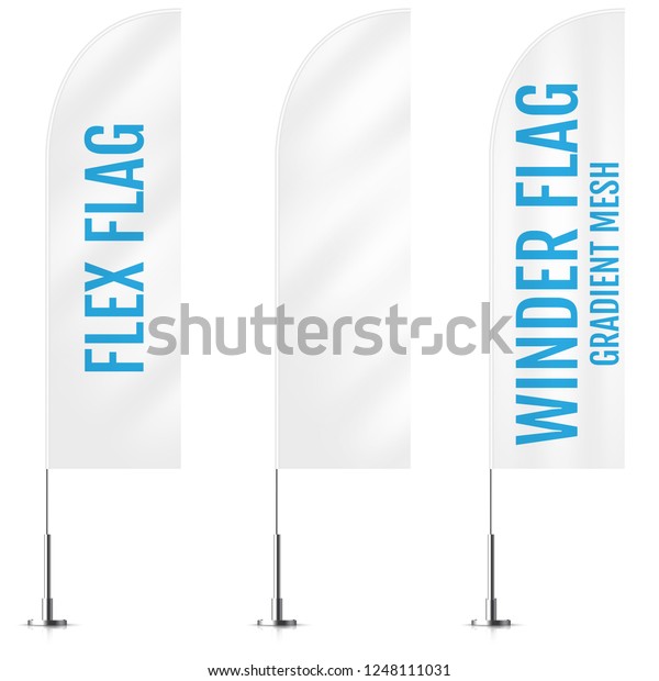 Download White Textile Flex Winder Banner Flags Stock Vector ...