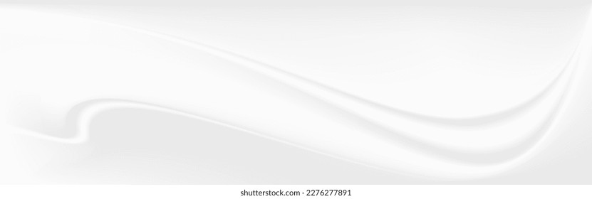 Tejidos volumétricos 3D de textura blanca, ondas blancas para el diseño web. Antecedentes de la tarjeta de boda o del volante.