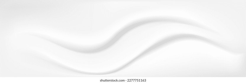 White texture 3D volumetric fabric folds, white waves for web design. Background for wedding card or flyer.