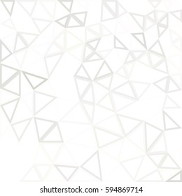 White texture. Abstract geometric background with triangles. Polygonal space.