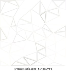 White texture. Abstract geometric background with triangles. Polygonal space.