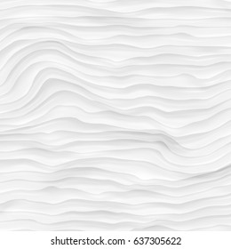 White texture. abstract pattern. wave wavy nature geometric modern.
on white background for interior wall 3d design. vector illustration