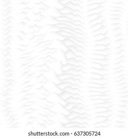 White texture. abstract pattern. wave wavy nature geometric modern.
on white background for interior wall 3d design. vector illustration