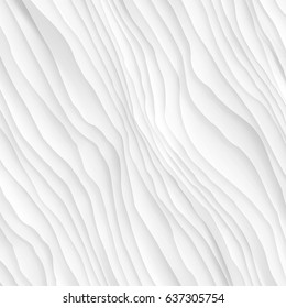 White texture. abstract pattern. wave wavy nature geometric modern.
on white background for interior wall 3d design. vector illustration