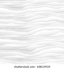 White texture. abstract pattern. wave wavy nature geometric modern.
on white background for interior wall 3d design. vector illustration