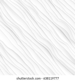 White texture. abstract pattern. wave wavy nature geometric modern.
on white background for interior wall 3d design. vector illustration