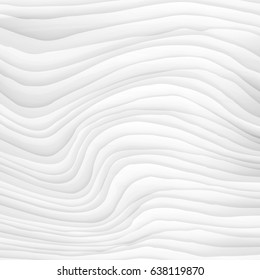 White texture. abstract pattern. wave wavy nature geometric modern.
on white background for interior wall 3d design. vector illustration