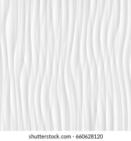 White texture. abstract pattern. wave wavy nature geometric modern.
on white background for interior wall 3d design. vector illustration