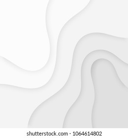 White texture. Abstract wavy background. Cut paper. Applicable for cover flyer poster and business card 