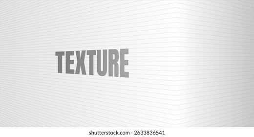 White texture backdrop with gray text overlayed. Thin gray lines are used to create a textured background on two planes. The 3d text overlayed reads.
