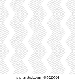 White Texture. Grey on white. Seamless vector background with abstract geometric pattern. Textile rapport.