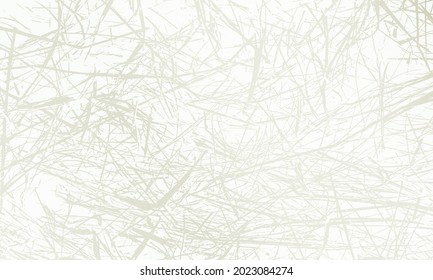 White texture. Grunge. Cracks, cobwebs, hay, beige threads. Internet. Abstract rectangular background for big sales banner. Vector illustration. Basis, template, substrate for any decor, text, logo. 