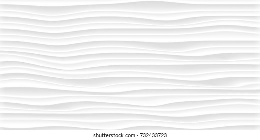 White texture Line surface. gray abstract pattern. wave wavy nature geometric modern. on white background on rectangle for interior wall 3d design. vector illustration