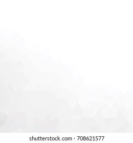 White texture. Polygonal space with mesh of triangles. Creative geometric mosaic style. 