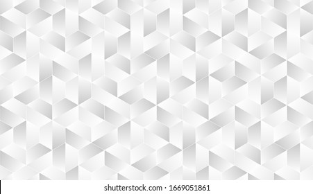 White texture, seamless abstract polygonal cool background
