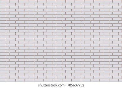 White texture, seamless brick wall. Vector illustration