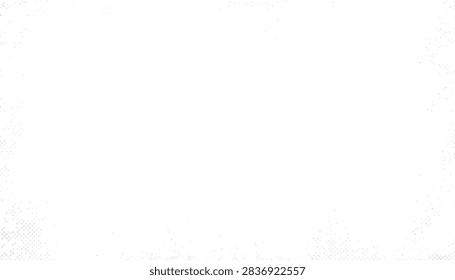 White textured background image featuring subtle black grunge particles and distressed vintage border accents.