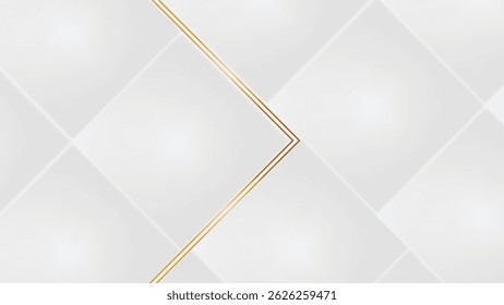 White textured design with elegant golden lines
