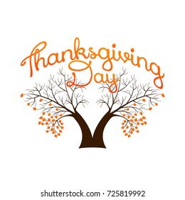 white thanksgiving backgrounds with big two tree.vector