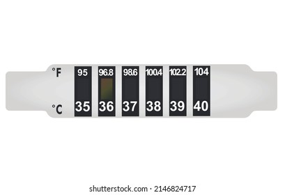 White thermometer strip. vector illustration