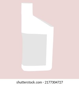 frasco blanco fino con masa rosa grande