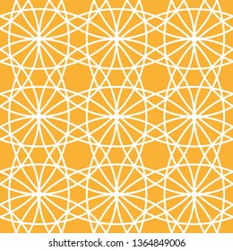 white thin lines on orange. seamless pattern. bright geometrical design
